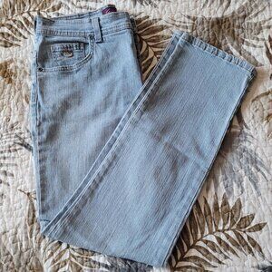 Gloria Vanderbilt Light Blue Jeans Sz 8 Short High-Rise 30" Waist Cotton Blend